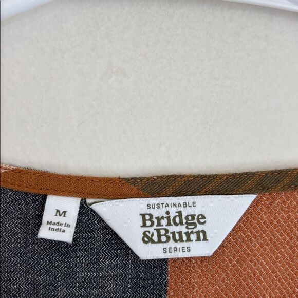 Bridge & Burn Plaid Sleeveless sustainable organic cotton midi Dress Women M EUC - Picture 8 of 14